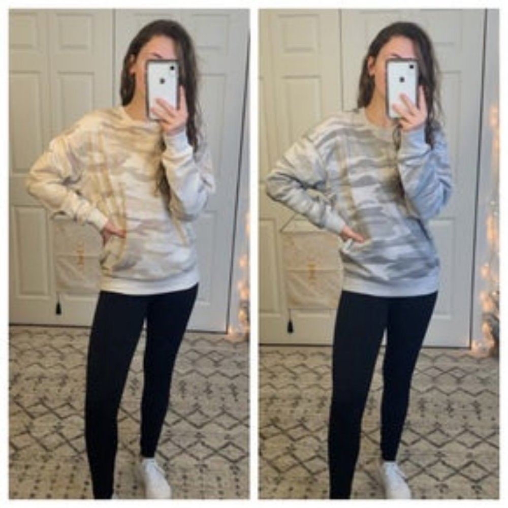 camo crewneck